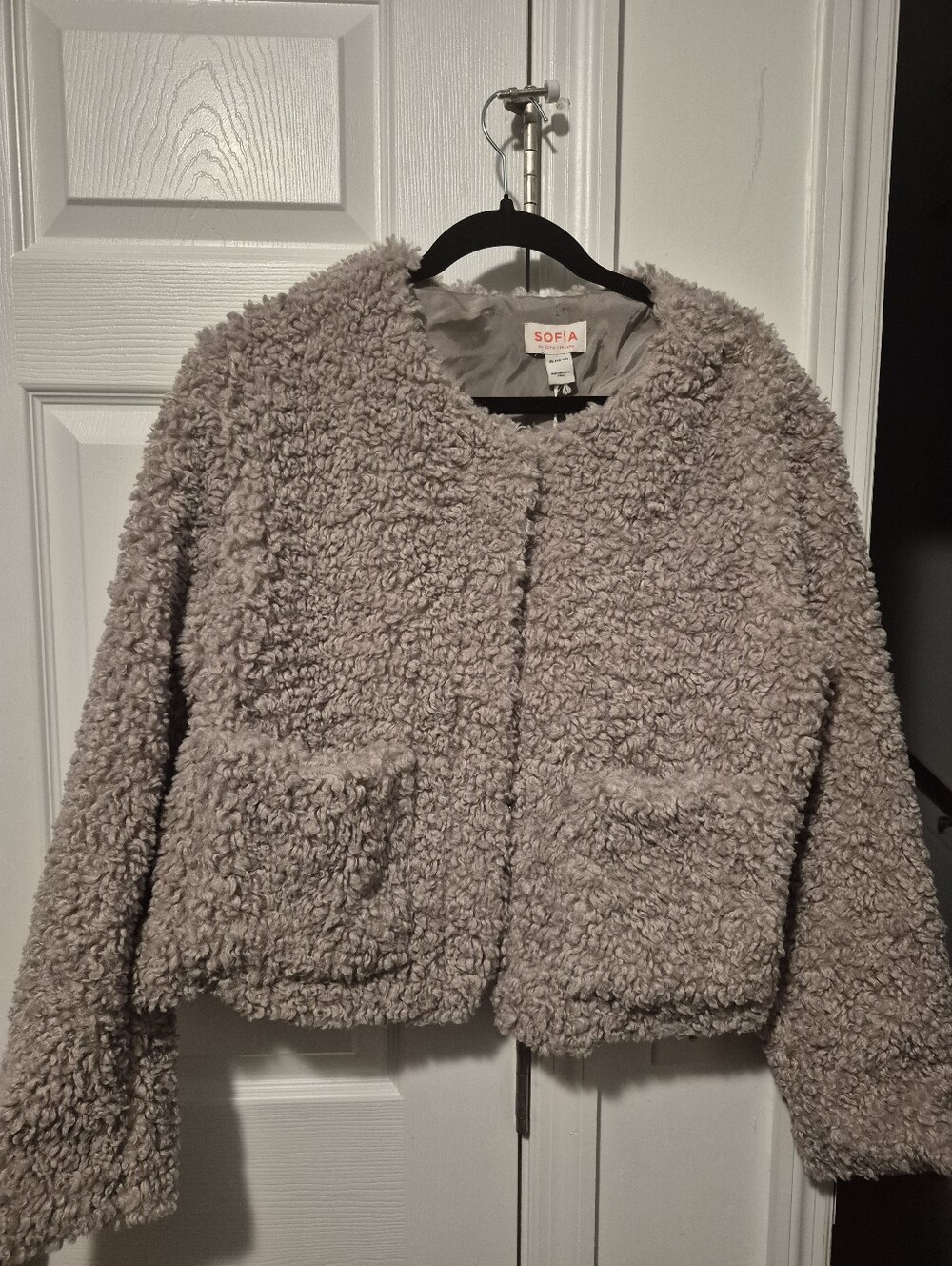 sofia by sofia vergara Faux Shearling Bomber Jacket - Mauve